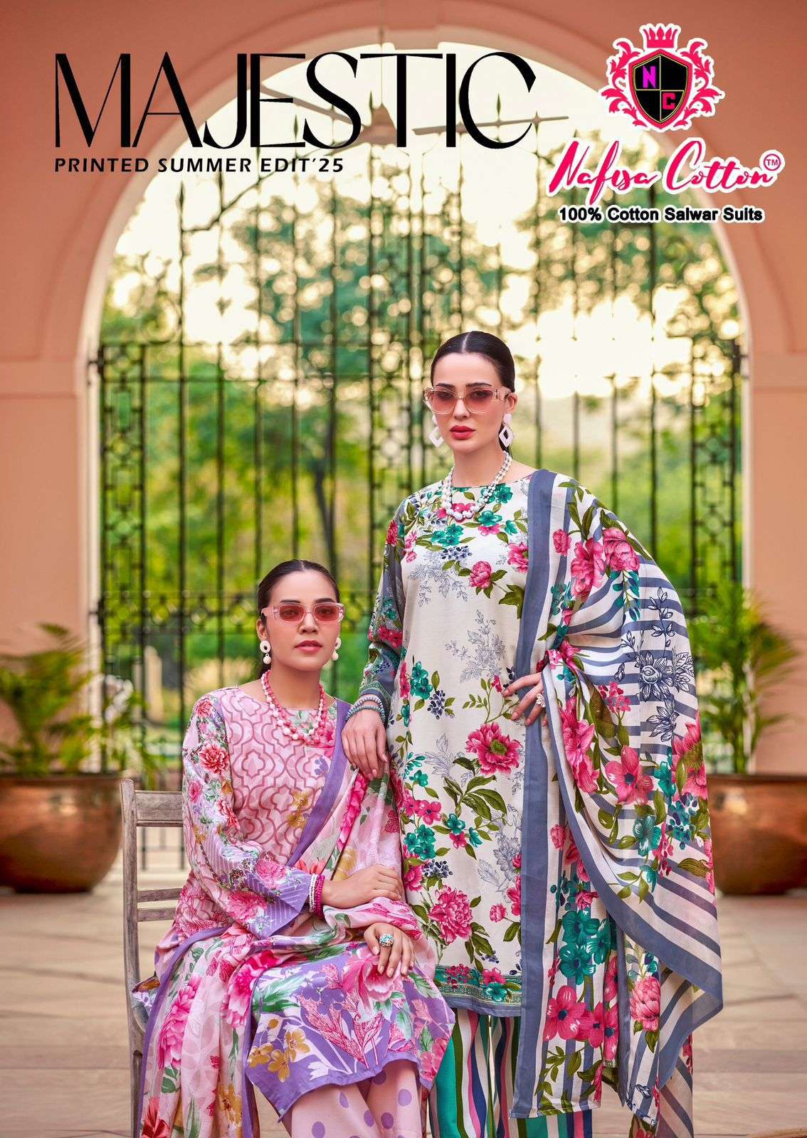 MAJESTIC KARACHI SUITS BY NAFISHA COTTON